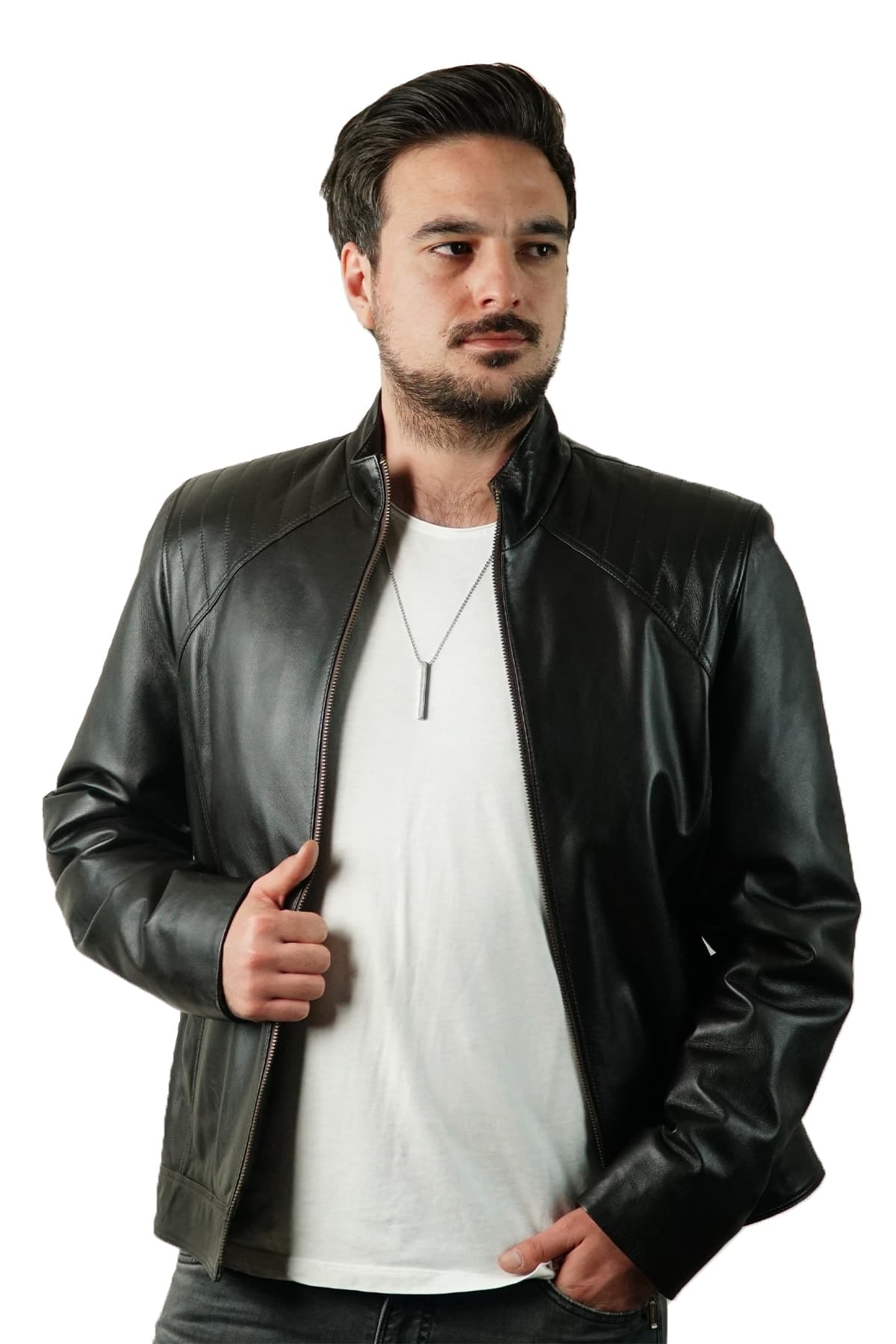 Erkek Ronin Deri Mont