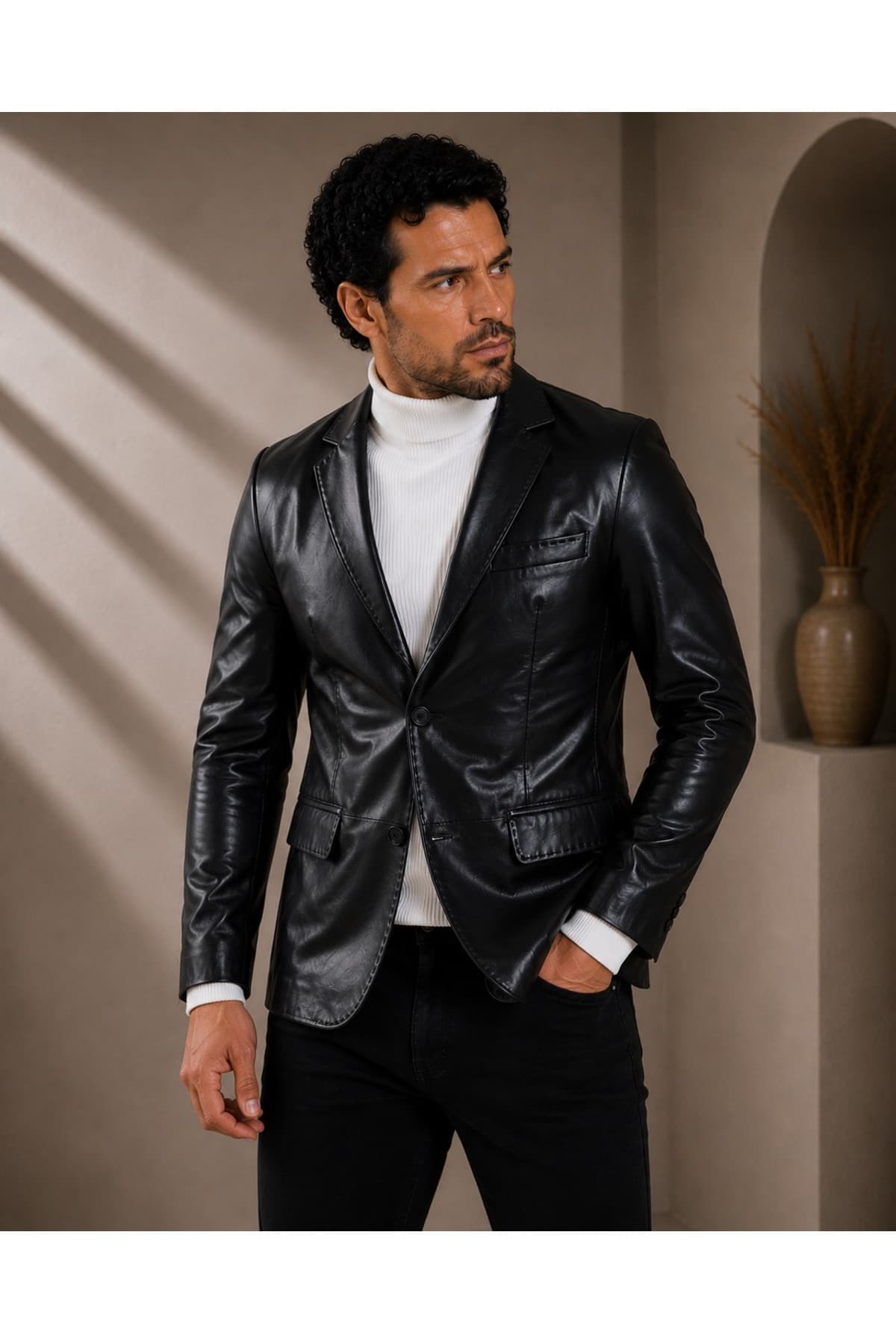 Monarch Hakiki Deri Blazer Ceket