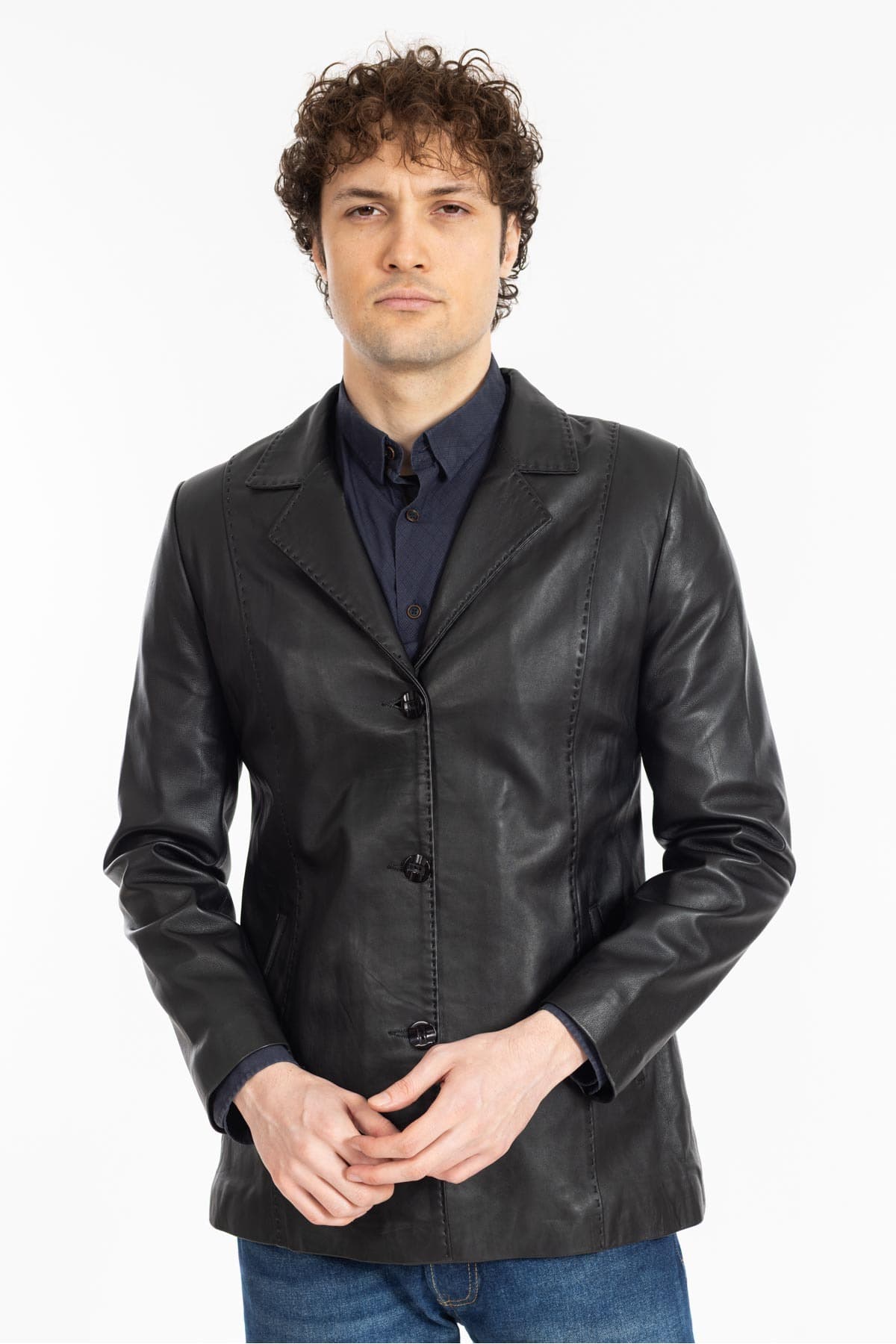 Blazer Elite Hakiki Deri Erkek Blazer Ceket