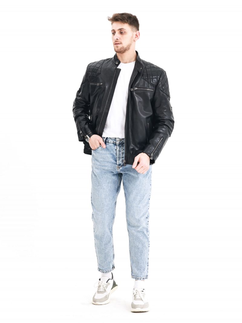 derimosa erkek siyah cody deri mont kaliteli